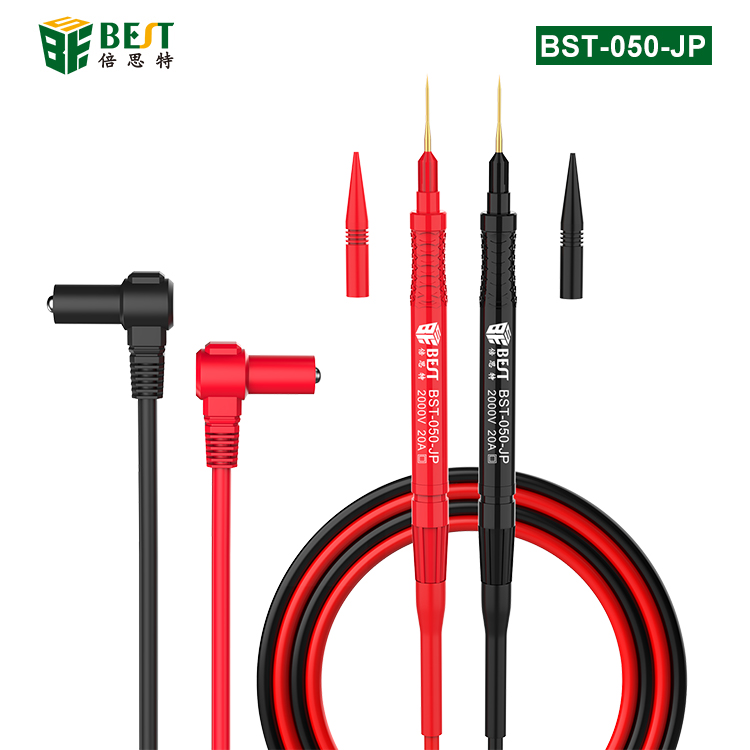 BST-050-JP 超導細尖表筆 萬用表表筆線 特尖鍍金銅針 防燙防凍硅膠線 20A大電流 表棒鍍金純銅特尖表針可換頭